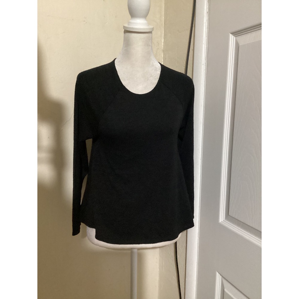 Wilfred Free Aritzia Womens Black Long Sleeve Crew Neck Raglan Top Size S